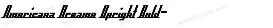 Americana Dreams Upright Bold字体转换